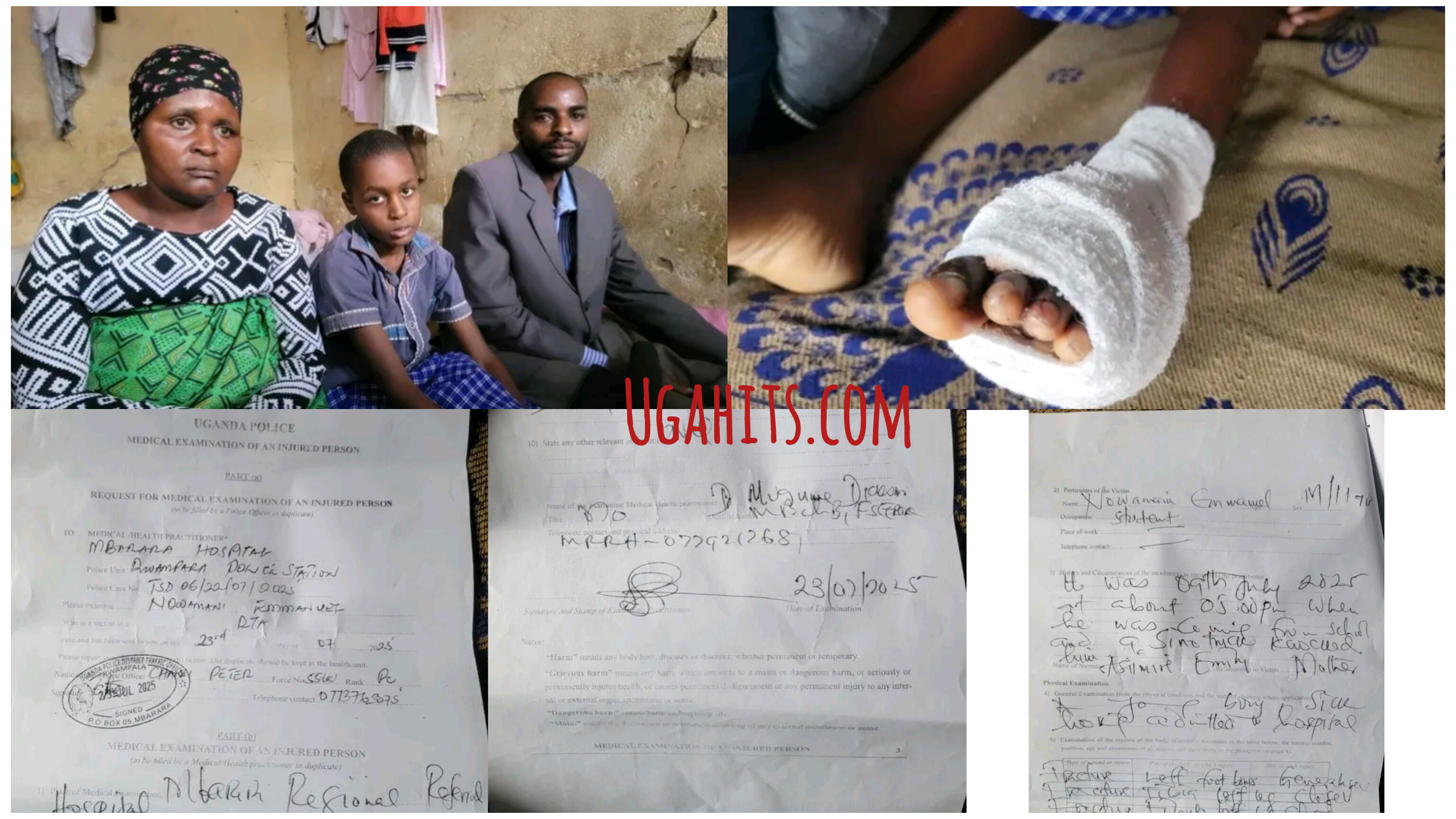 A Heavy Sino-truck knocked a young student coming from school in Rwampara District
